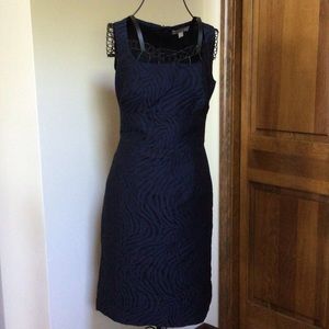 Banana Republic fitted sheath dress tiger brocade, size 2